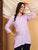 Misha Chikankari Modal Short Kurti (Lilac)