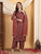 Farha Chikankari Premium Modal Co-ord Set (Brown)