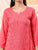 Alina Chikankari Modal Straight Kurta (Coral)