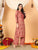 Faiza Chikankari Rayon Co-ord Set (Nude Coral)