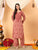 Faiza Chikankari Rayon Co-ord Set (Nude Coral)
