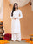 Maryam Chikankari Rayon Co-ord Set (White)