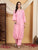 Faiza Chikankari Rayon Co-ord Set (Baby Pink)
